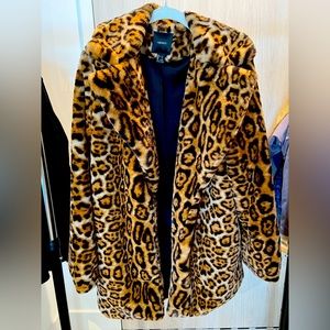 Cheetah/Leopard Faux Fur Jacket